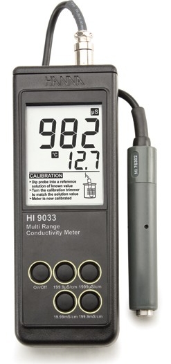 HI-9033 Handheld Multi-Range Conductivity Meter [HI-9033]