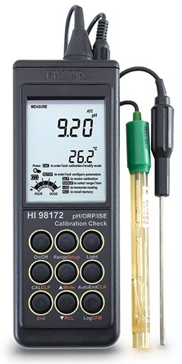 HI-98172N Portable pH/ORP/ ISE Meter With Cal Check [HI-98172N]